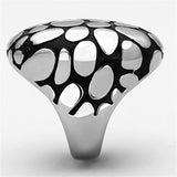 TK1208 - High polished (no plating) Stainless Steel Ring with Epoxy in Jet - Alamode - Flyclothing LLC