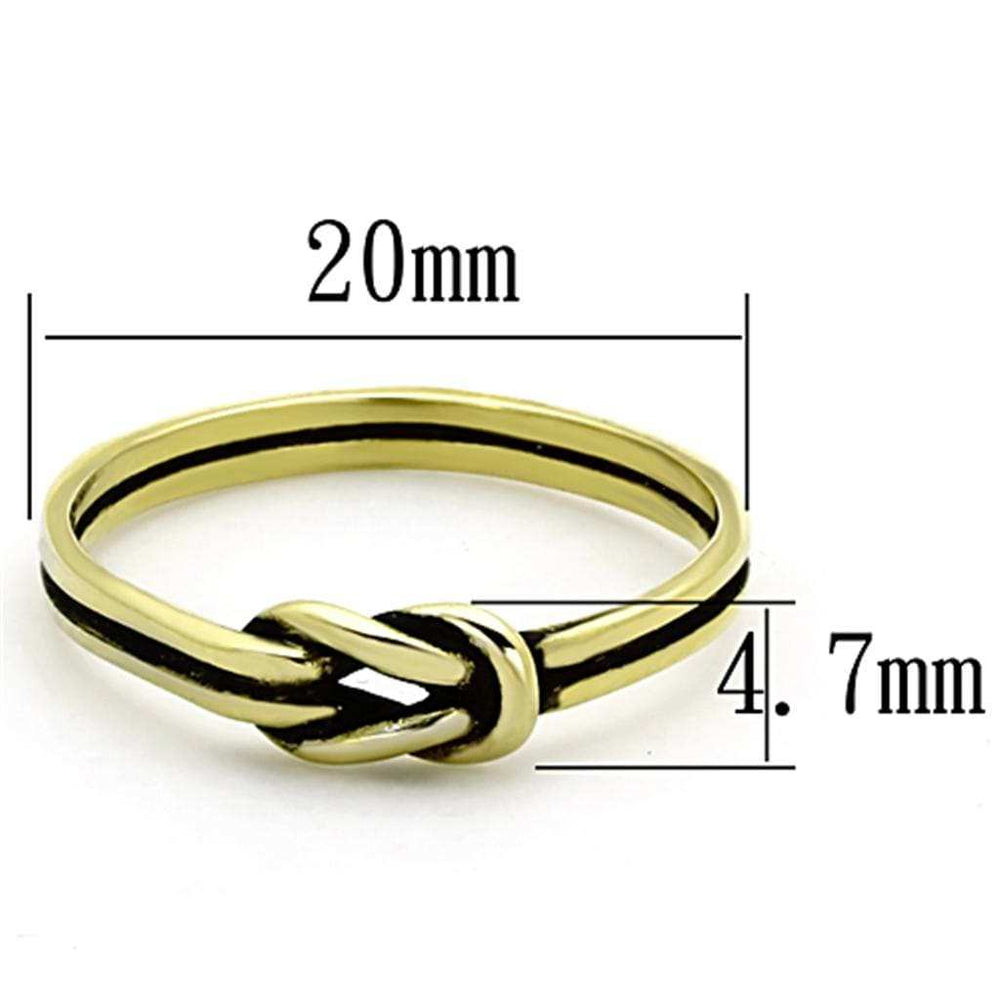 TK1239G - IP Gold(Ion Plating) Stainless Steel Ring with No Stone - Alamode - Flyclothing LLC