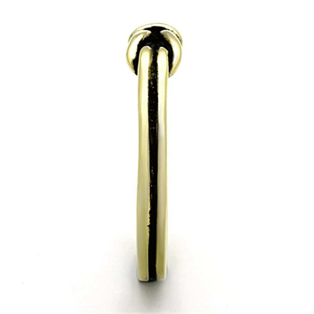 TK1239G - IP Gold(Ion Plating) Stainless Steel Ring with No Stone - Alamode - Flyclothing LLC