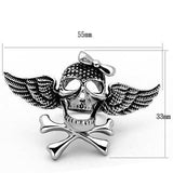 TK1314 - High polished (no plating) Stainless Steel Ring with Epoxy in Jet - Alamode - Flyclothing LLC