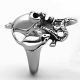 TK1315 - High polished (no plating) Stainless Steel Ring with Epoxy in Jet - Alamode - Flyclothing LLC