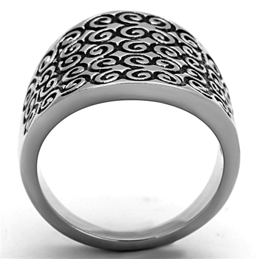 TK1329 - High polished (no plating) Stainless Steel Ring with No Stone - Alamode - Flyclothing LLC