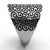 TK1329 - High polished (no plating) Stainless Steel Ring with No Stone - Alamode - Flyclothing LLC