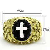 TK1358 - Two-Tone IP Gold (Ion Plating) Stainless Steel Ring with No Stone - Alamode - Flyclothing LLC