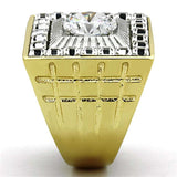 TK1359 - Two-Tone IP Gold (Ion Plating) Stainless Steel Ring with AAA Grade CZ in Clear - Alamode - Flyclothing LLC