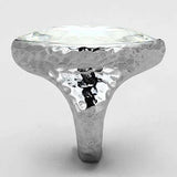 TK1368 - IP rhodium (PVD) Stainless Steel Ring with Top Grade Crystal in Clear - Alamode - Flyclothing LLC