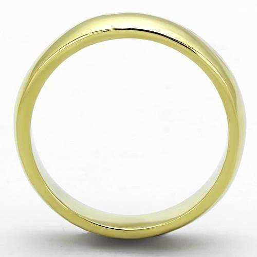 TK1375G - IP Gold(Ion Plating) Stainless Steel Ring with No Stone - Alamode - Flyclothing LLC