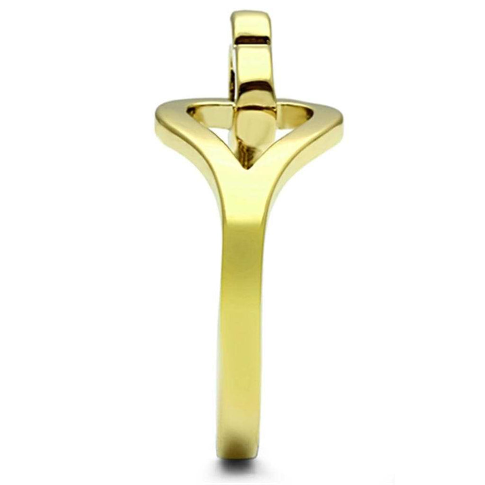 TK1382 - IP Gold(Ion Plating) Stainless Steel Ring with No Stone - Alamode - Flyclothing LLC