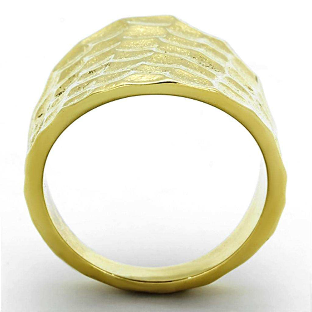 TK1383 - IP Gold(Ion Plating) Stainless Steel Ring with No Stone - Alamode - Flyclothing LLC