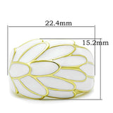 TK1387 - IP Gold(Ion Plating) Stainless Steel Ring with No Stone - Alamode - Flyclothing LLC