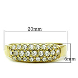 TK1389 - IP Gold(Ion Plating) Stainless Steel Ring with Top Grade Crystal in Clear - Alamode - Flyclothing LLC