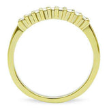 TK1390 - IP Gold(Ion Plating) Stainless Steel Ring with Top Grade Crystal in Clear - Alamode - Flyclothing LLC