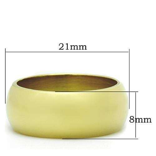 TK1391 - IP Gold(Ion Plating) Stainless Steel Ring with No Stone - Alamode - Flyclothing LLC