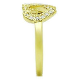 TK1398 - IP Gold(Ion Plating) Stainless Steel Ring with Top Grade Crystal in Clear - Alamode - Flyclothing LLC