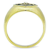 TK1403 - IP Gold(Ion Plating) Stainless Steel Ring with Top Grade Crystal in Clear - Alamode - Flyclothing LLC