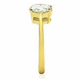 TK1405 - IP Gold(Ion Plating) Stainless Steel Ring with AAA Grade CZ in Clear - Alamode - Flyclothing LLC