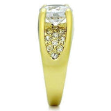 TK1411 - IP Gold(Ion Plating) Stainless Steel Ring with AAA Grade CZ in Clear - Alamode - Flyclothing LLC