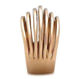 TK1414 - IP Rose Gold(Ion Plating) Stainless Steel Ring with No Stone - Alamode - Flyclothing LLC