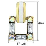 TK1465 - IP Gold(Ion Plating) Stainless Steel Earrings with Top Grade Crystal in Clear - Alamode - Flyclothing LLC