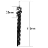 TK1479 - Two-Tone IP Black Stainless Steel Earrings with No Stone - Alamode - Flyclothing LLC