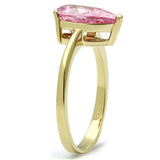 TK1508 - IP Gold(Ion Plating) Stainless Steel Ring with AAA Grade CZ in Rose - Alamode - Flyclothing LLC