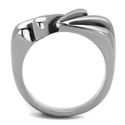 TK1520 - High polished (no plating) Stainless Steel Ring with No Stone - Alamode - Flyclothing LLC