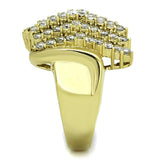 TK1554 - IP Gold(Ion Plating) Stainless Steel Ring with AAA Grade CZ in Clear - Alamode - Flyclothing LLC
