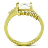 TK1588 - IP Gold(Ion Plating) Stainless Steel Ring with AAA Grade CZ in Clear - Alamode - Flyclothing LLC