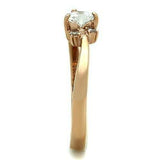TK1591 - IP Rose Gold(Ion Plating) Stainless Steel Ring with AAA Grade CZ in Clear - Alamode - Flyclothing LLC