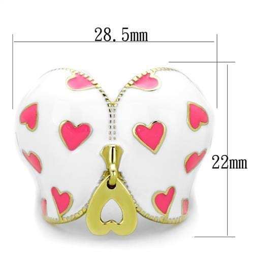 TK1622 - IP Gold(Ion Plating) Stainless Steel Ring with Epoxy in Multi Color - Alamode - Flyclothing LLC