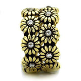 TK1626 - IP Gold(Ion Plating) Stainless Steel Ring with AAA Grade CZ in Clear - Alamode - Flyclothing LLC