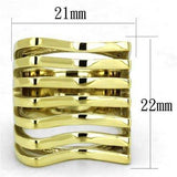 TK1628 - IP Gold(Ion Plating) Stainless Steel Ring with No Stone - Alamode - Flyclothing LLC