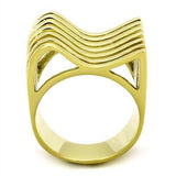 TK1628 - IP Gold(Ion Plating) Stainless Steel Ring with No Stone - Alamode - Flyclothing LLC