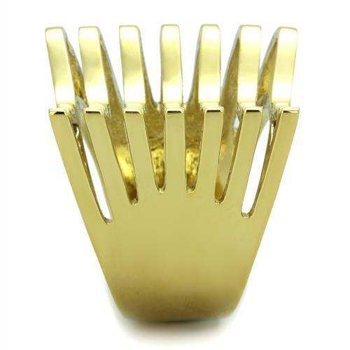 TK1628 - IP Gold(Ion Plating) Stainless Steel Ring with No Stone - Alamode - Flyclothing LLC