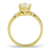 TK1673 - IP Gold(Ion Plating) Stainless Steel Ring with AAA Grade CZ in Clear - Alamode - Flyclothing LLC