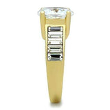TK1675 - IP Gold(Ion Plating) Stainless Steel Ring with AAA Grade CZ in Clear - Alamode - Flyclothing LLC