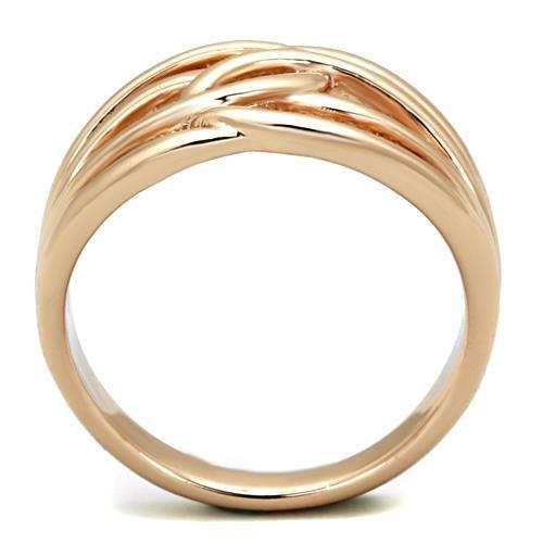 TK1696 - IP Rose Gold(Ion Plating) Stainless Steel Ring with No Stone - Alamode - Flyclothing LLC