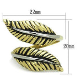 TK1707 - Two-Tone IP Gold (Ion Plating) Stainless Steel Ring with Epoxy in Jet - Alamode - Flyclothing LLC