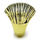 TK1711 - IP Gold(Ion Plating) Stainless Steel Ring with Epoxy in Jet - Alamode - Flyclothing LLC