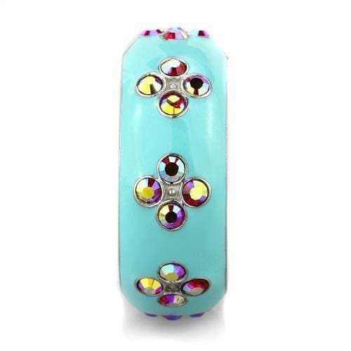 TK1768 - High polished (no plating) Stainless Steel Ring with Top Grade Crystal in Light Rose - Alamode - Flyclothing LLC