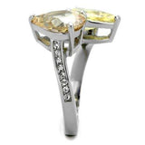 TK1820 - High polished (no plating) Stainless Steel Ring with AAA Grade CZ in Multi Color - Alamode - Flyclothing LLC