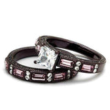 TK1829DC - IP Dark Brown (IP coffee) Stainless Steel Ring with AAA Grade CZ in Clear - Alamode - Flyclothing LLC