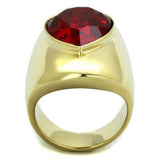 TK1836 - IP Gold(Ion Plating) Stainless Steel Ring with Top Grade Crystal in Siam - Alamode - Flyclothing LLC