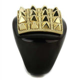 TK1842 - IP Gold+ IP Black (Ion Plating) Stainless Steel Ring with No Stone - Alamode - Flyclothing LLC