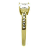 TK1873 - IP Gold(Ion Plating) Stainless Steel Ring with AAA Grade CZ in Clear - Alamode - Flyclothing LLC