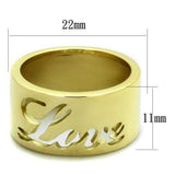 TK1878 - IP Gold(Ion Plating) Stainless Steel Ring with No Stone - Alamode - Flyclothing LLC