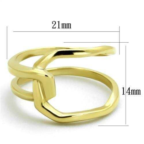 TK1883 - IP Gold(Ion Plating) Stainless Steel Ring with No Stone - Alamode - Flyclothing LLC