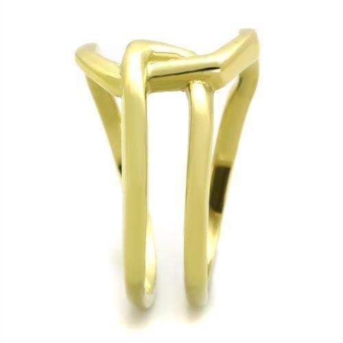 TK1883 - IP Gold(Ion Plating) Stainless Steel Ring with No Stone - Alamode - Flyclothing LLC
