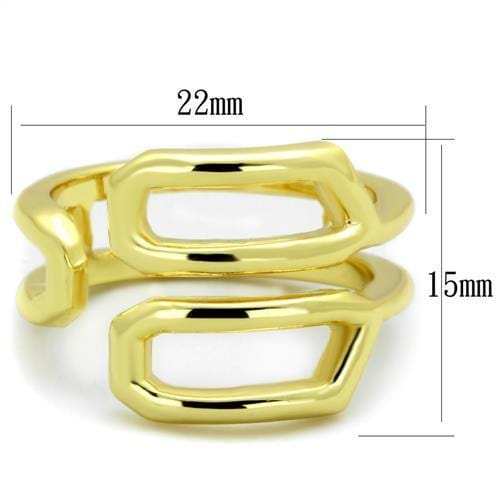 TK1884 - IP Gold(Ion Plating) Stainless Steel Ring with No Stone - Alamode - Flyclothing LLC
