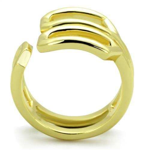 TK1884 - IP Gold(Ion Plating) Stainless Steel Ring with No Stone - Alamode - Flyclothing LLC